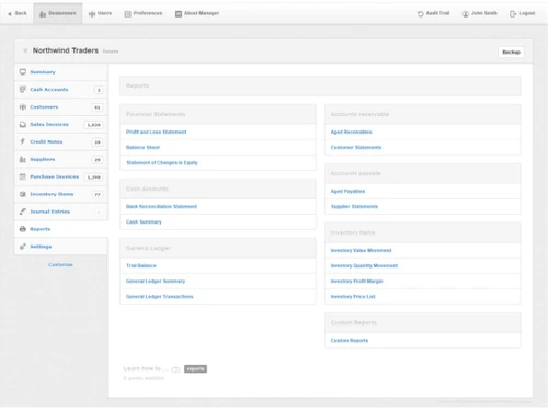 manager accounting reports