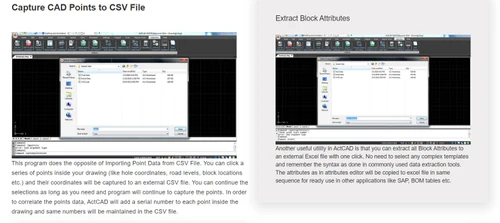 Actcad extract block attributes