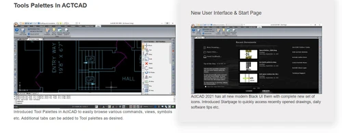 Actcad new user interface