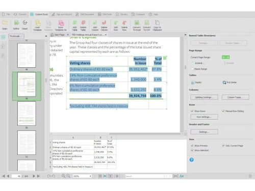 Able2Extract Professional Custom Excel