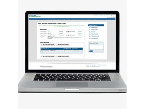 tollfreeforwarding dashboard