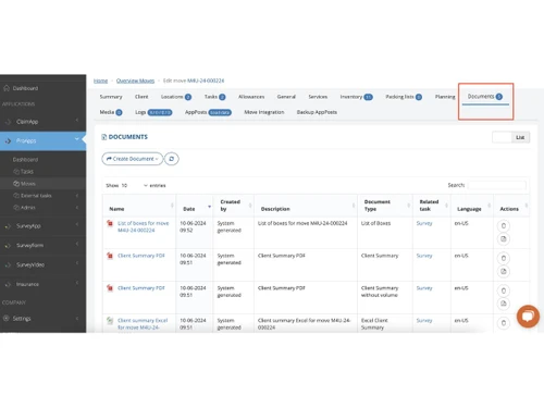 Move4Umove4u moves dashboard