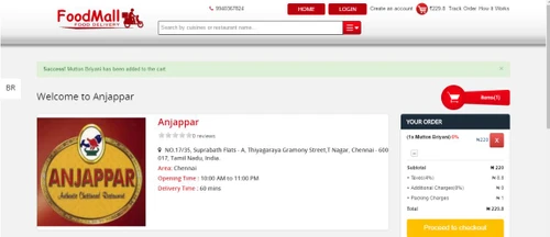 Coderobotics Food Booking Script