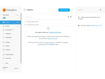 Dialogflow Intents