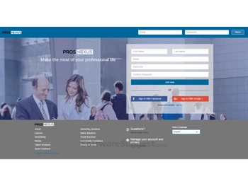 LinkedIn Clone — ProsNexus landing page