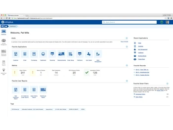 infoplus warehouse management software dashboard