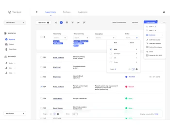 Tigersheet-Support Tickets