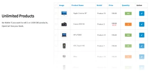 opencart unlimited products