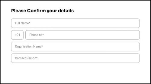 pickcel enter your details
