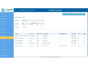 Coderobotics Legato ERP financial