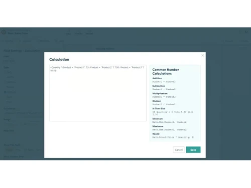 cognito forms calculation