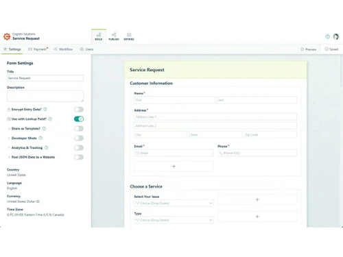 cognito forms request