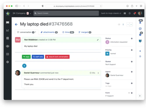 mojo helpdesk-laptop