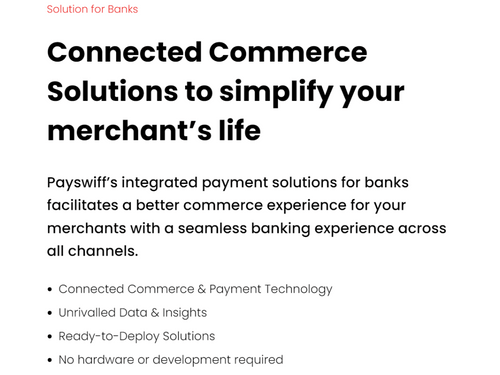 PayswiffPayswiff SOLUTION FOR BANK