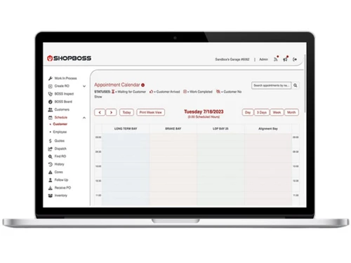 Shop-Boss Appointment Calendar