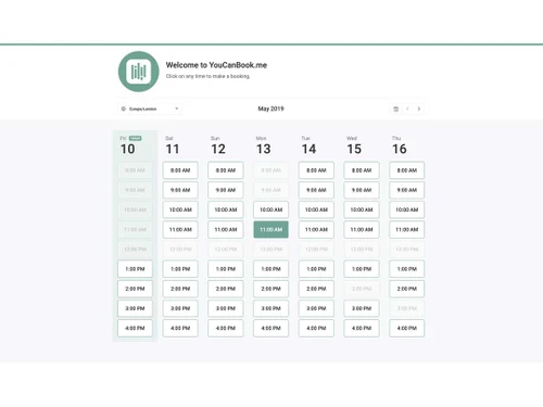 youcanbookme time