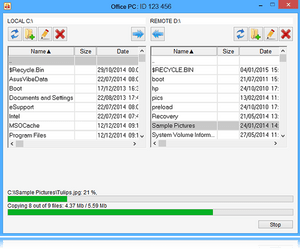 Aeroadmin data transfer