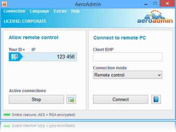 Aeroadmin license management