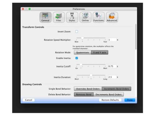 chemdoodle perference