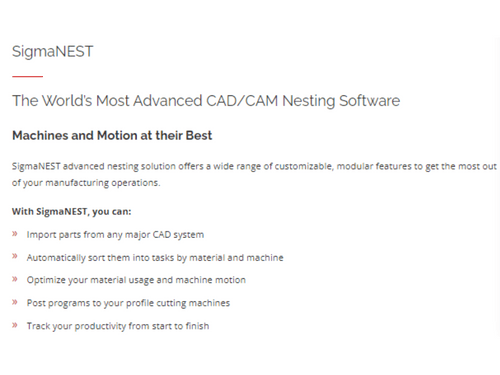 SigmaNEST machine and motion