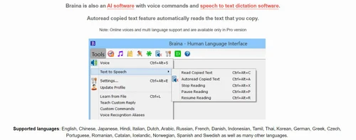 text to speech braina