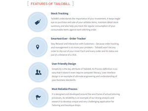 Tailobill Features