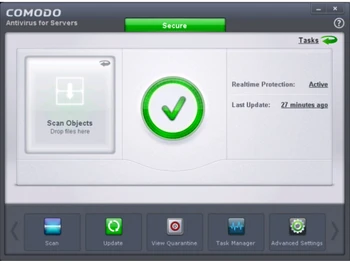 Comodo Antivirus scan objects