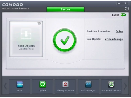 Comodo Antivirus scan objects