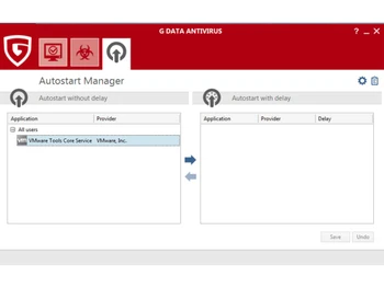 G Data Antivirus autostart manager