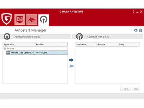 G Data Antivirus autostart manager