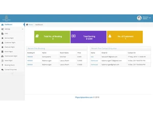 coderobotics hotel booking script dashboard