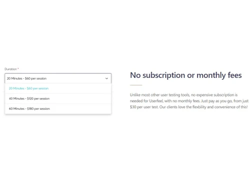 Userfeel No Subscription
