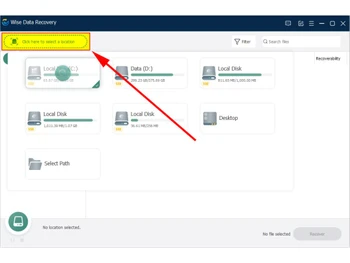 wise data recovery -location