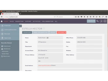 Suite CRM leads