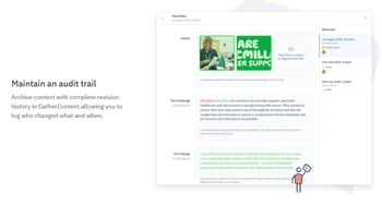 gathercontent audit trail