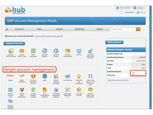 Account management pannel