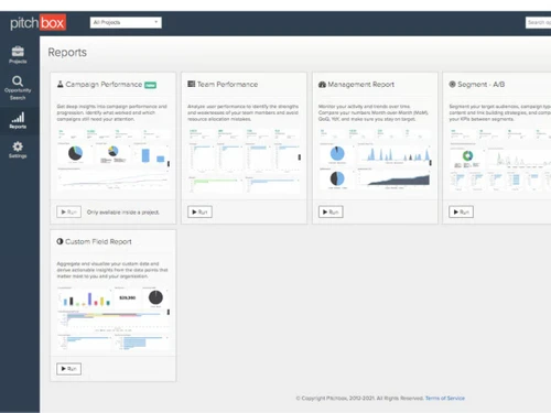 pitchbox software-reports