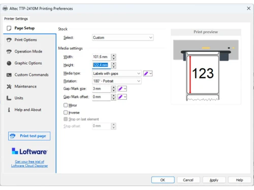 loftware cloud designer-setup