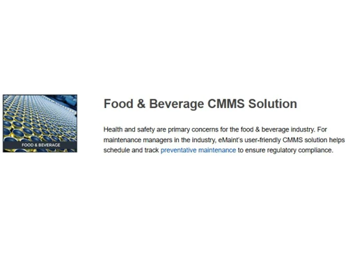 Emaint CMMS Food and Beverage Solution