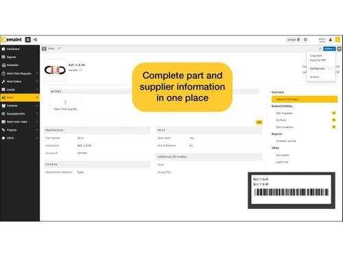 eMaint CMMS-supplier