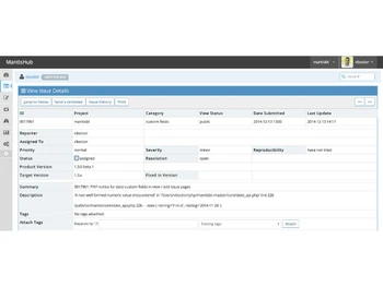 MantisBT Issue Details