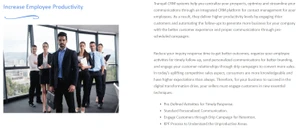 tranquil crm increase employment