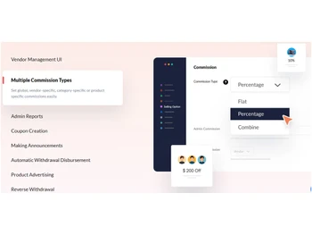 dokan marketplace multiple commission types