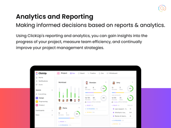 Clickup reporting and analytics