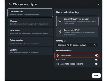 Vimeo Pro-Live Broadcast