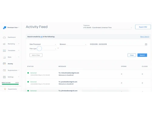 SendGrid-activity feed