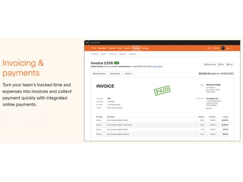 Harvest Invoicing and Payments