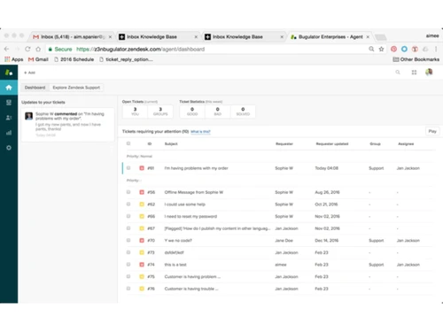 Zendesk Remote Access Software DASHBOARD