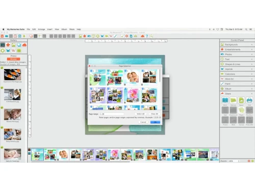 MyMemories Suite-page selection