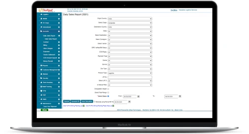Softpal courier management software daily report